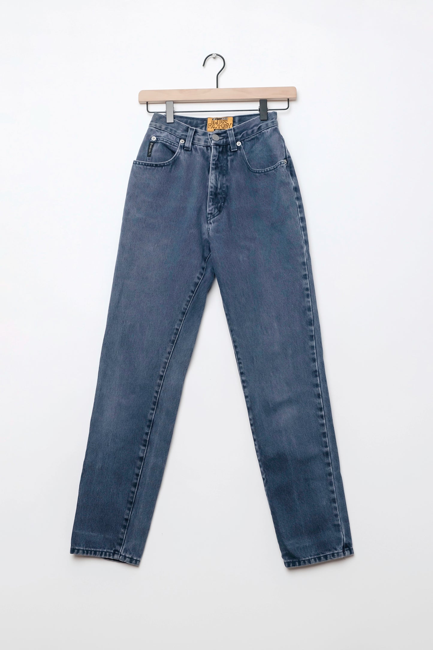 Giorgio Armani Blues Factor High Waisted 90's Jeans, Gray Blue Faded 23" Waist, 29" Inseam