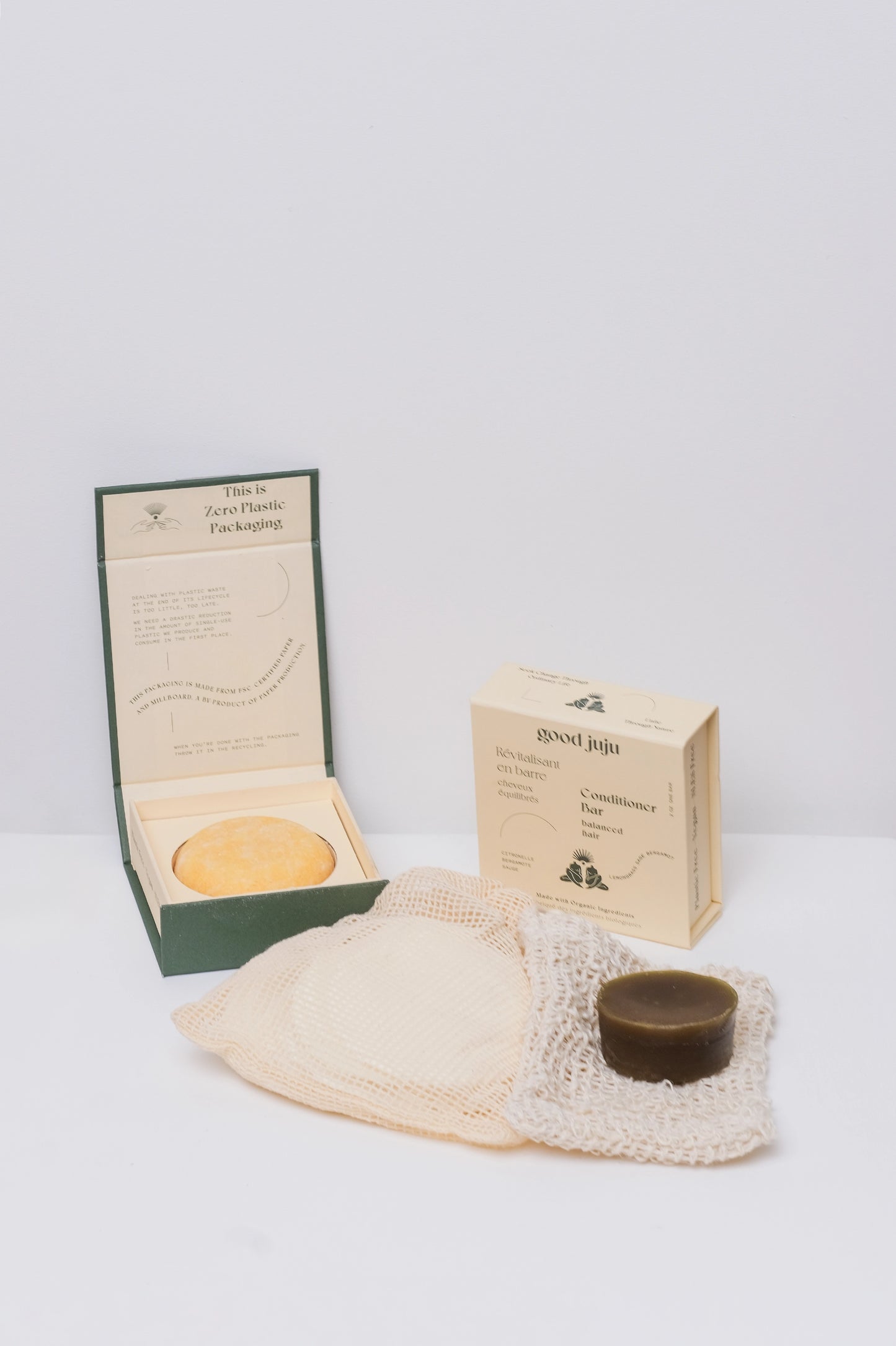 Zero Waste Beauty Gift Bundle (Save 20%), Shampoo, Conditioner, Cotton Pads, Sisal Soap Bag