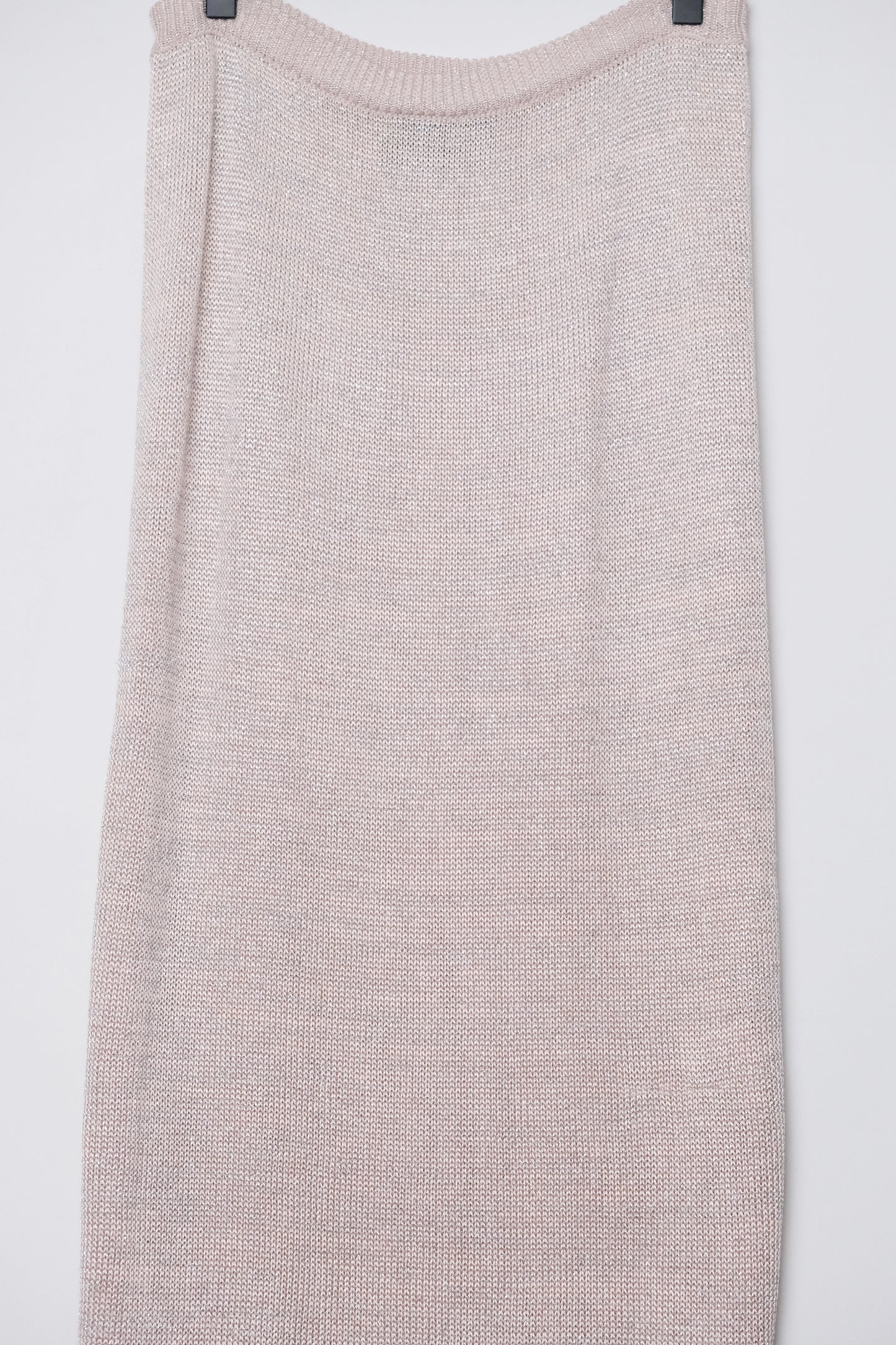 Metallic Pink Knit Midi Skirt US 8, 80's Rare Carole Little Saint-Tropez West Swim Coverup