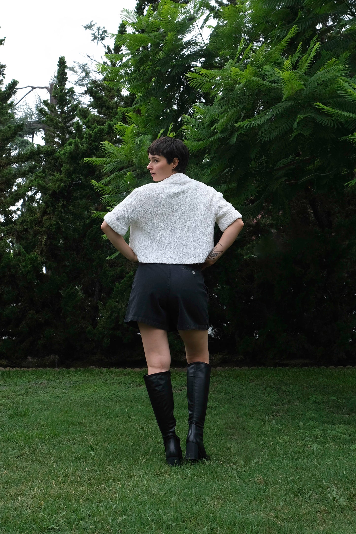 Prés de Chamonix Denim Black Skort, 90's