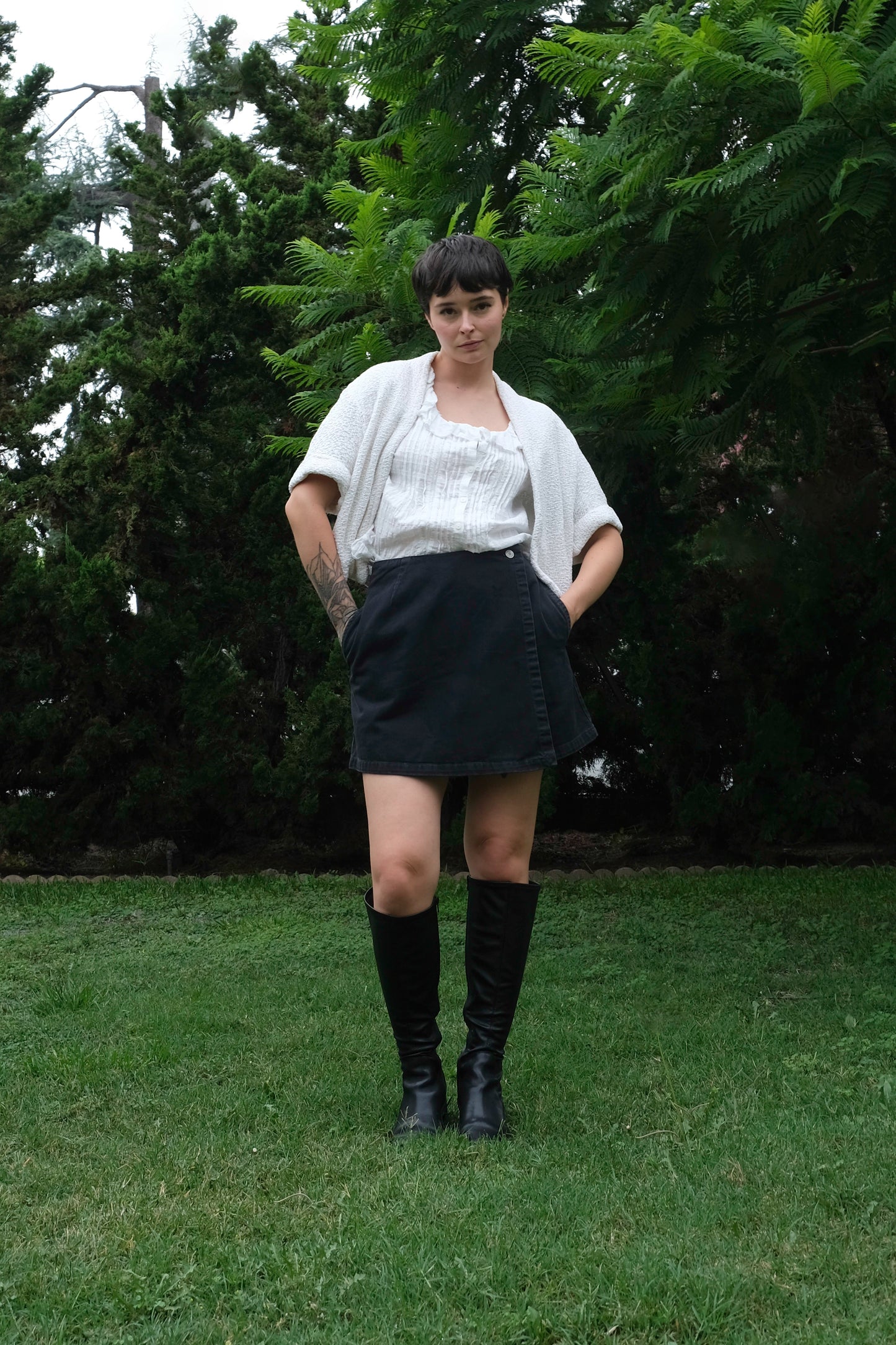 Prés de Chamonix Denim Black Skort, 90's
