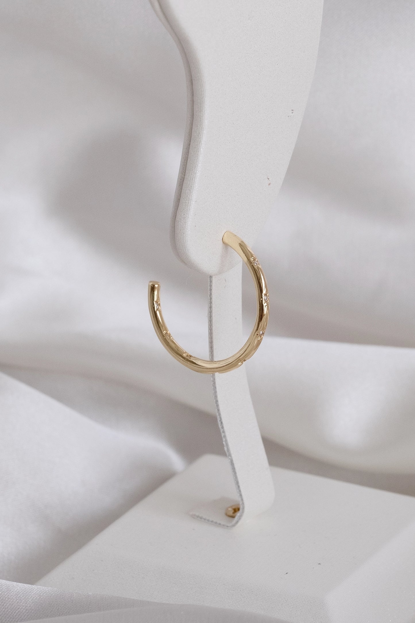 Gold-Filled Crystal Hoops