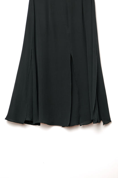 Doncaster Silk Black Knee Length Skirt US 6 M, 90's
