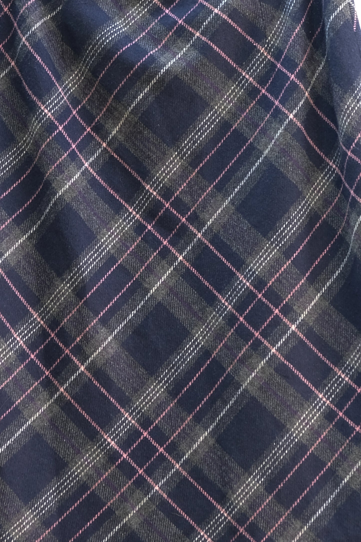 GAP 90s Plaid Knee-Length Skirt, Navy Pink Gray, Grunge, US Size 10