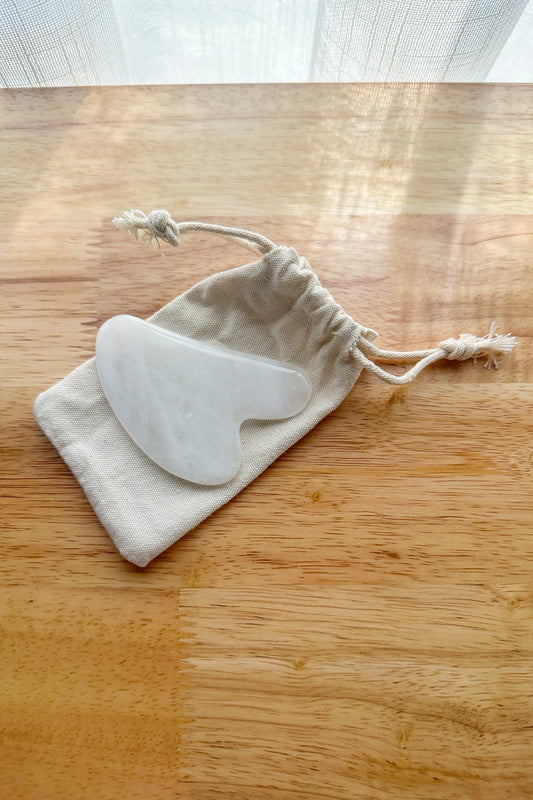 Gua Sha Stone White Jade Face Massage Tool