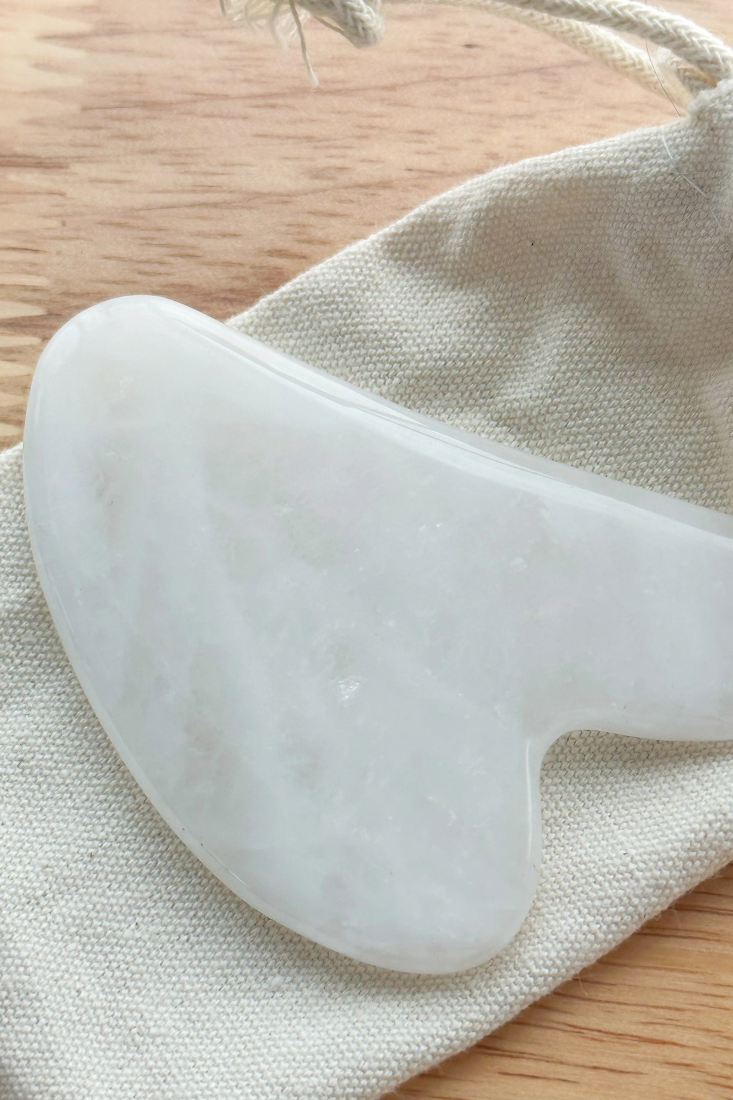 Gua Sha Stone White Jade Face Massage Tool