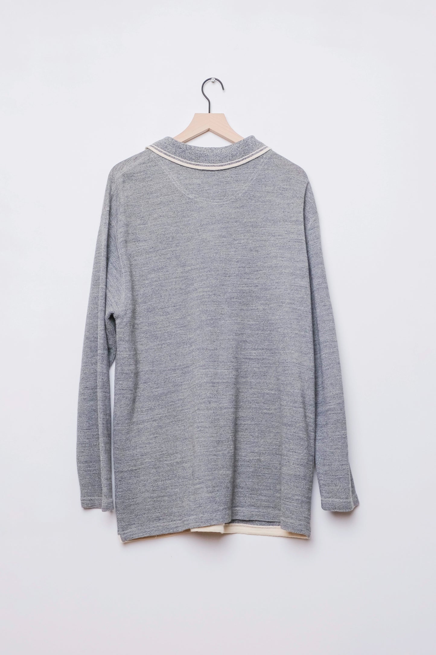 Guess Heather Grey Polo Wool Blend Sweater Dress XL, 90's Oversized