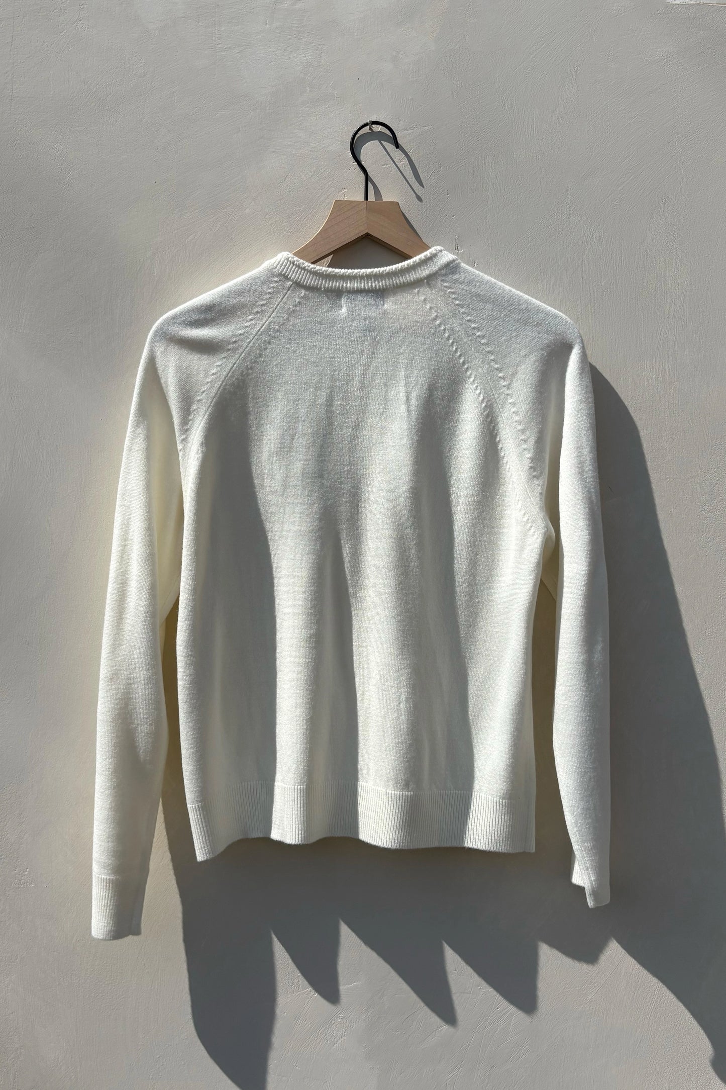 Vintage 80's Off-White Cardigan Pearl Button Judy Bond, US 6