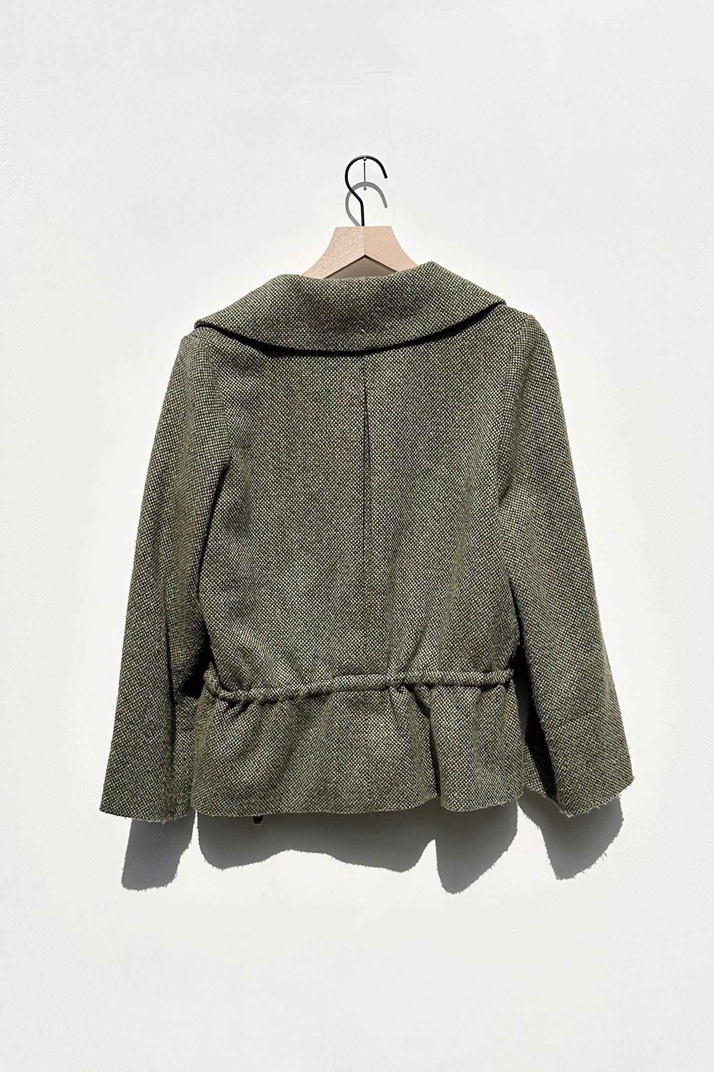 Kenzie Cropped Green Coat US 4, Y2K Kitsch Cute Bomber Woven Jacket
