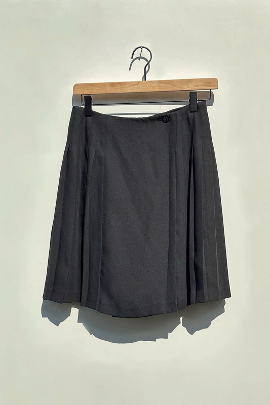 Limited Black Pleated Mini Skirt US 4, 90s Y2K
