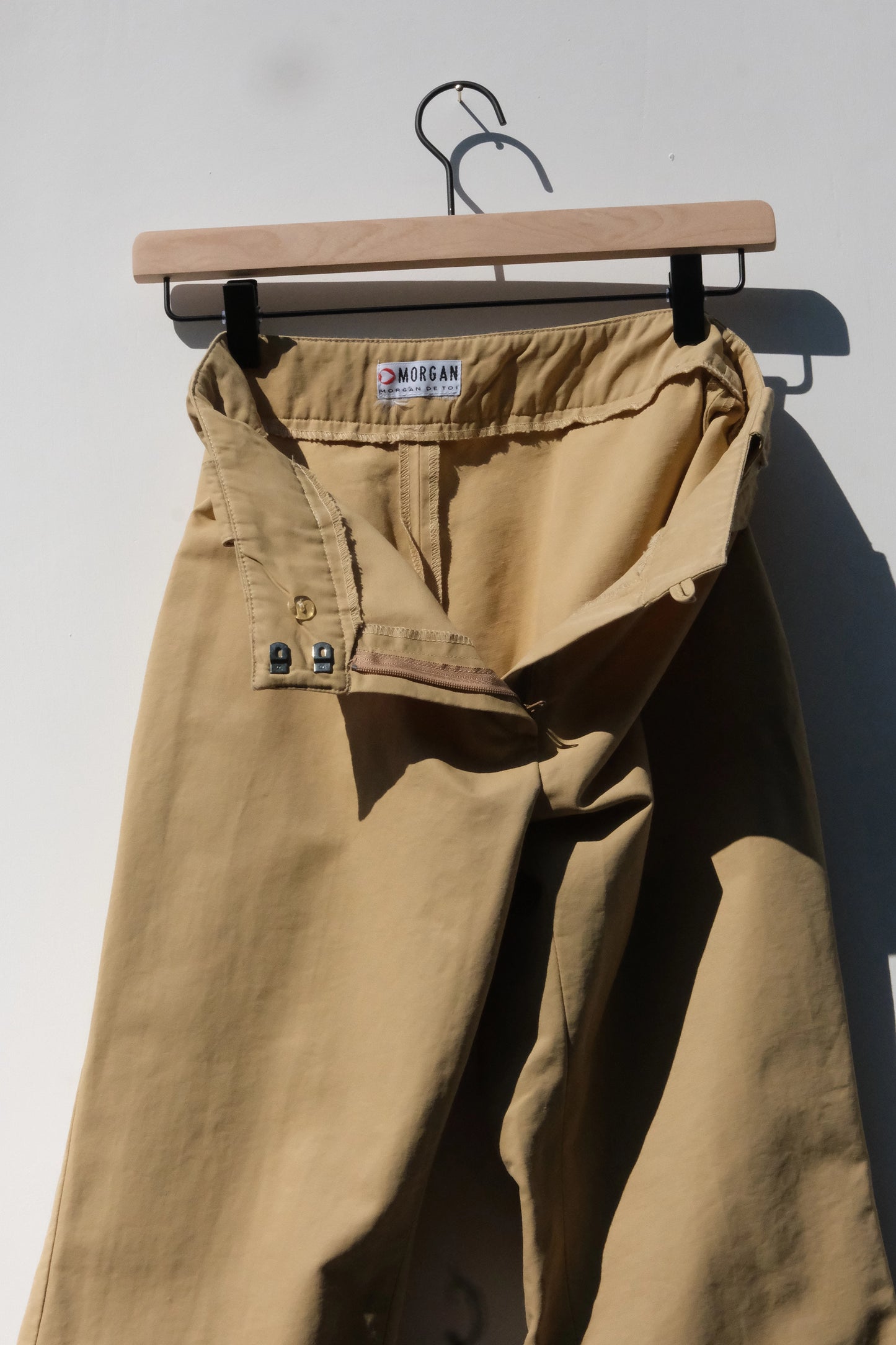 Morgan De Toi Lace Up Low Rise Camel Bootcut Pants, 26 x 29” US 4 Y2K 90’s