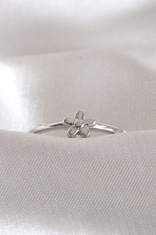 Baby Daisy Ring, Silver