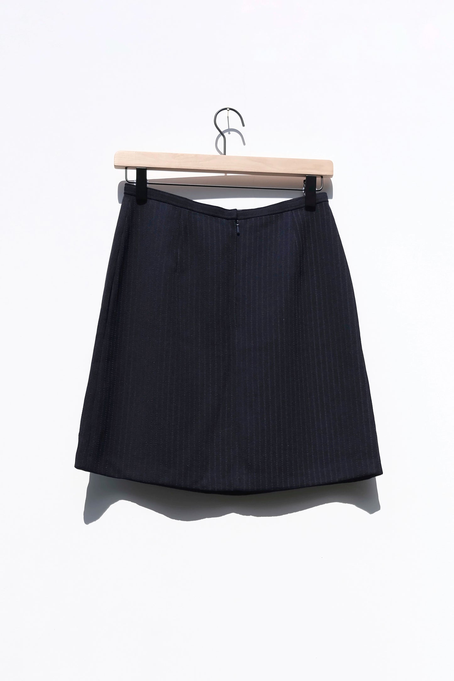 French Navy Ribbed Suit Skirt Set US 4, 90's Modern