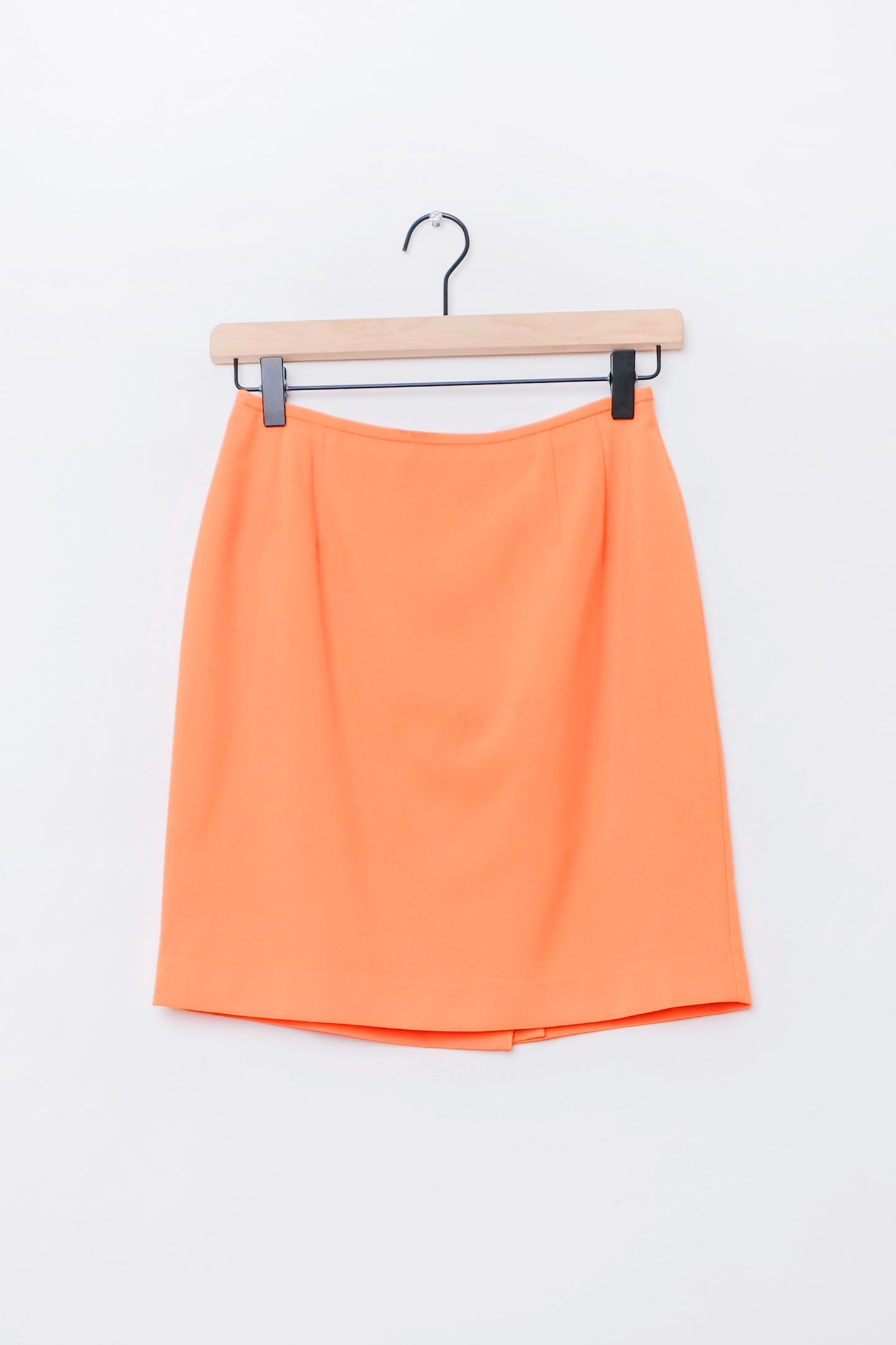 Neon Orange Mini Skirt Petite US 4 26", 90's Summer