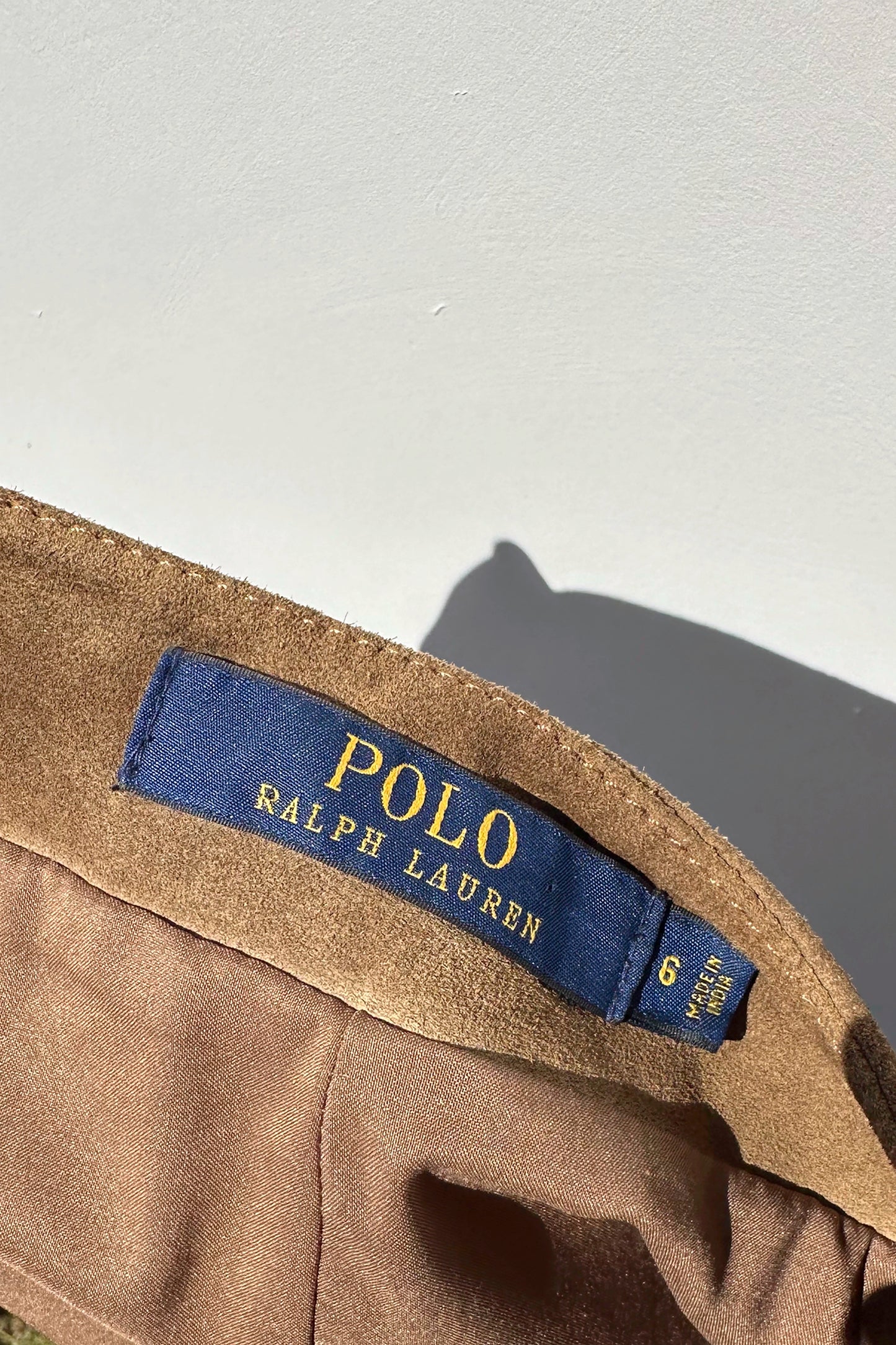 Polo Ralph Lauren Brown Suede Mini Skirt US 6