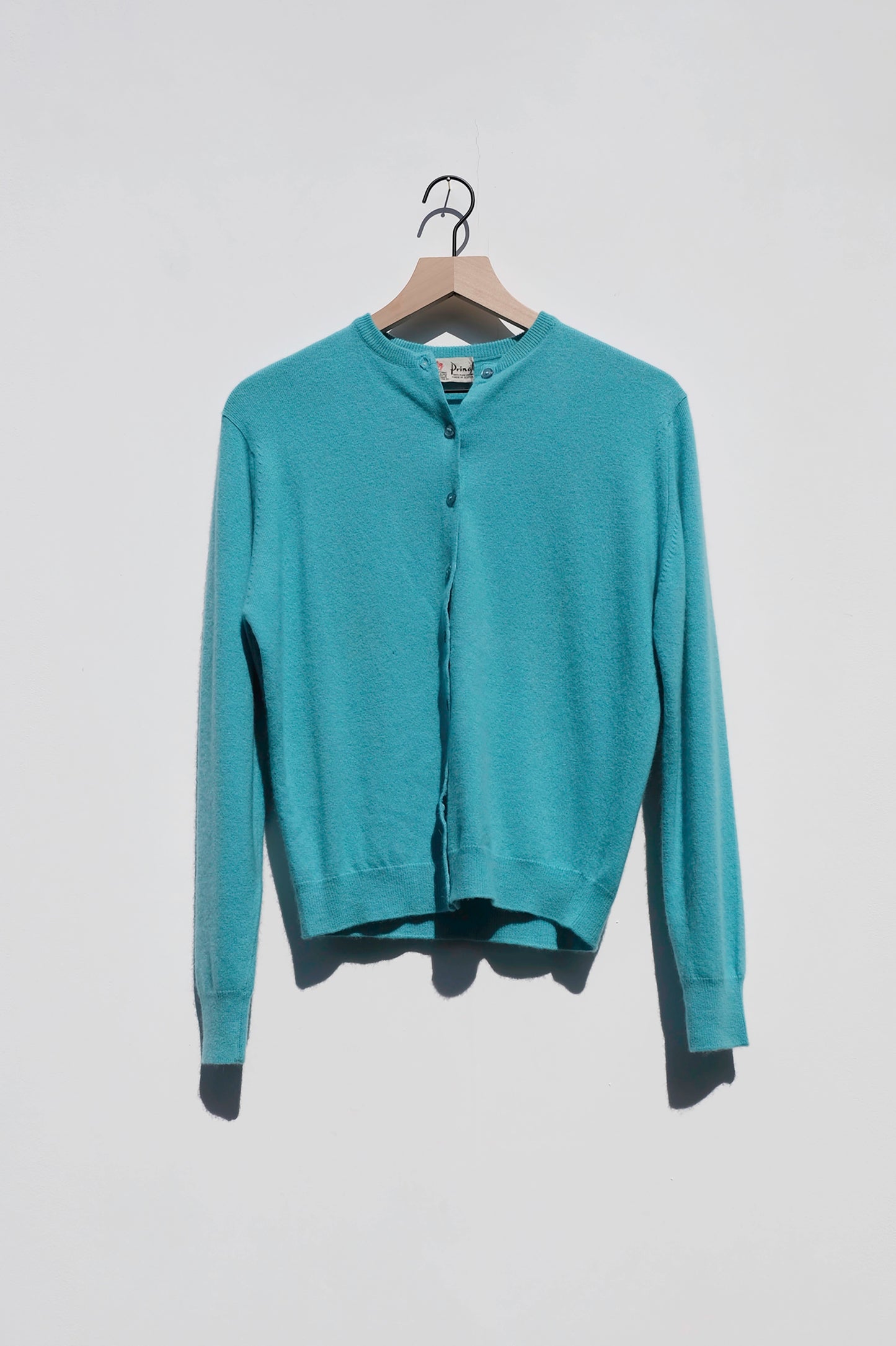 Pringle Cashmere Aqua Blue Cardigan, 60's