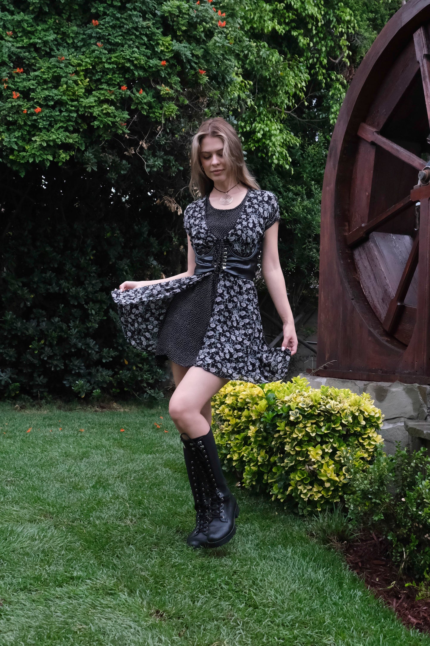 Starina Floral Layered Dress, 90's