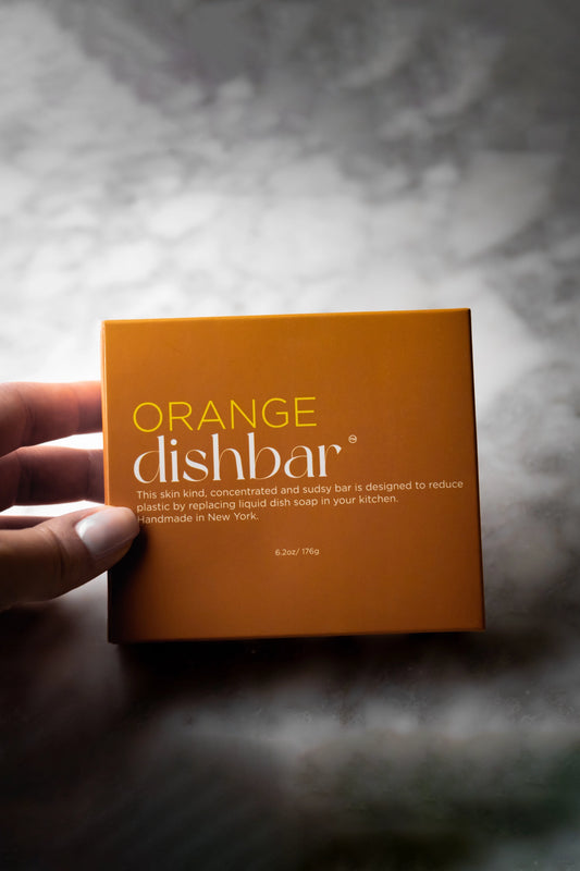 Solid Concentrated Dish Soap Bar, Orange