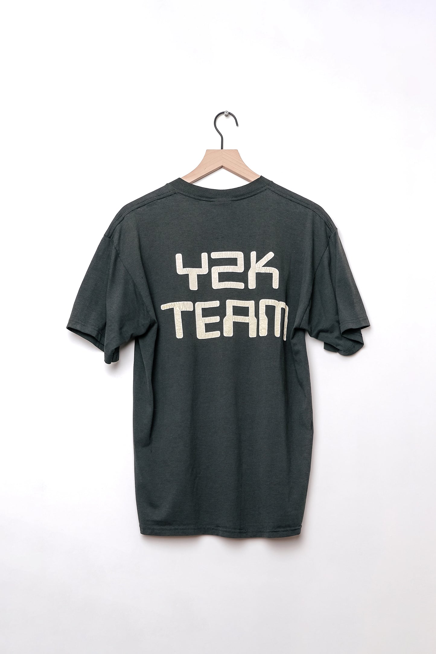 Y2K Team Countdown Faded Black 50/50 Poly Cotton T-Shirt M/L 90's