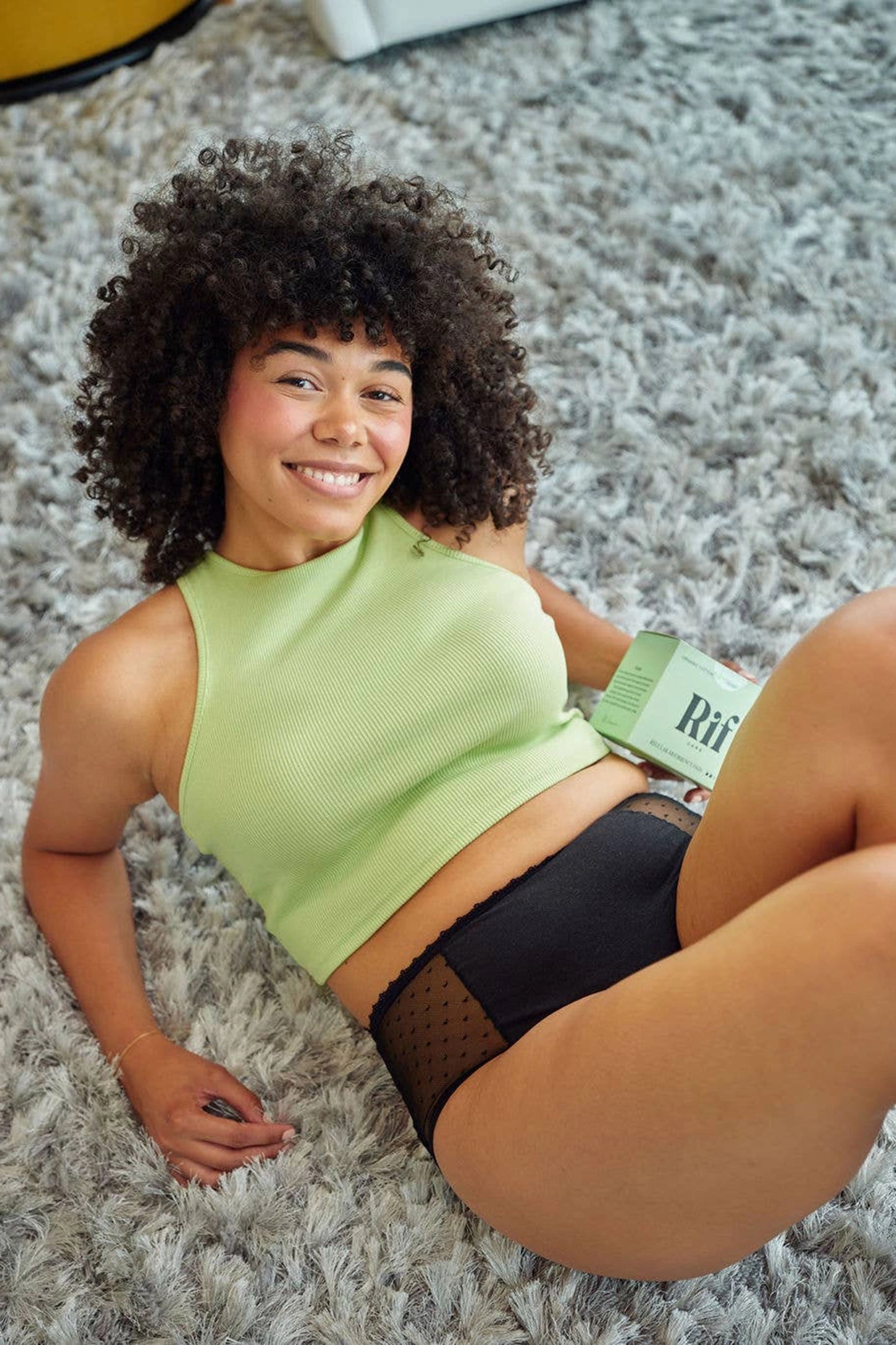 Leakproof Mid-Rise Mesh Panel Underwear, Black