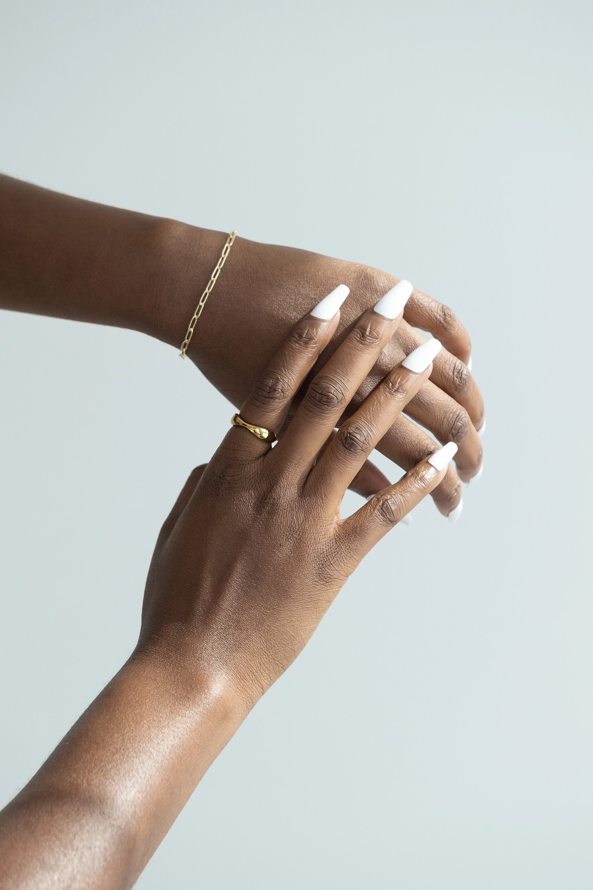 Paperclip Chain Bracelet - cream