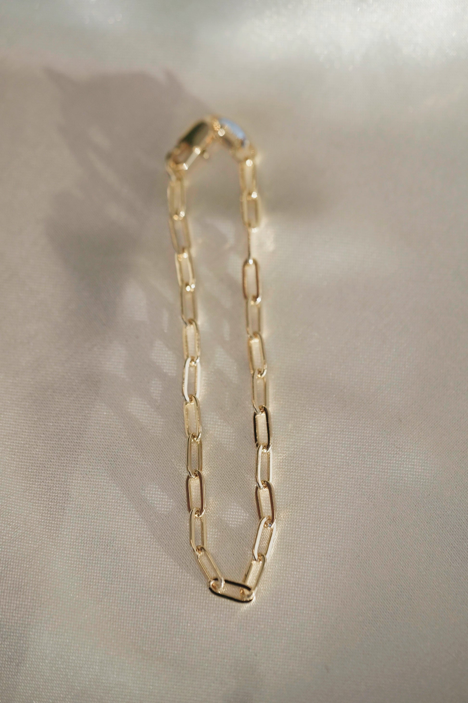 Paperclip Chain Bracelet - cream