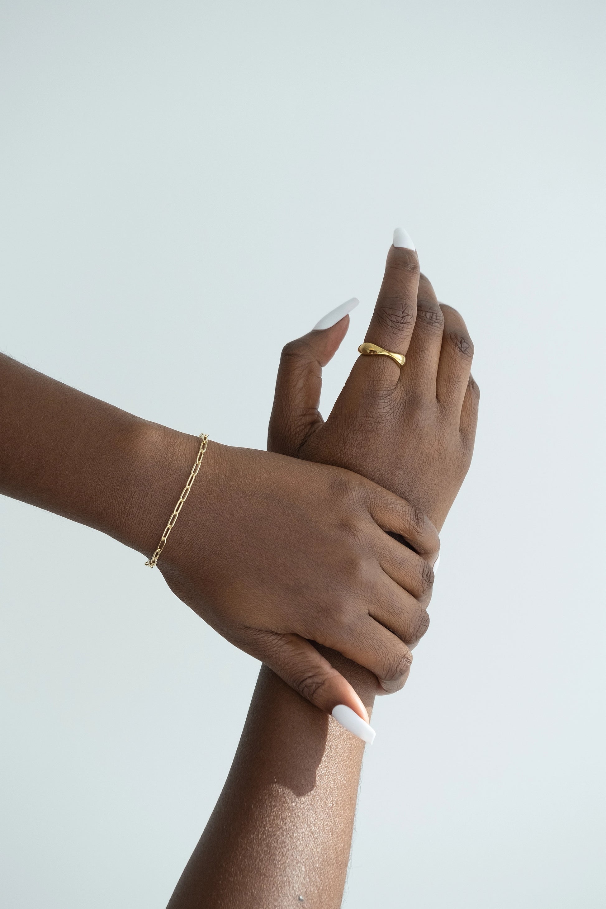 Paperclip Chain Bracelet - cream