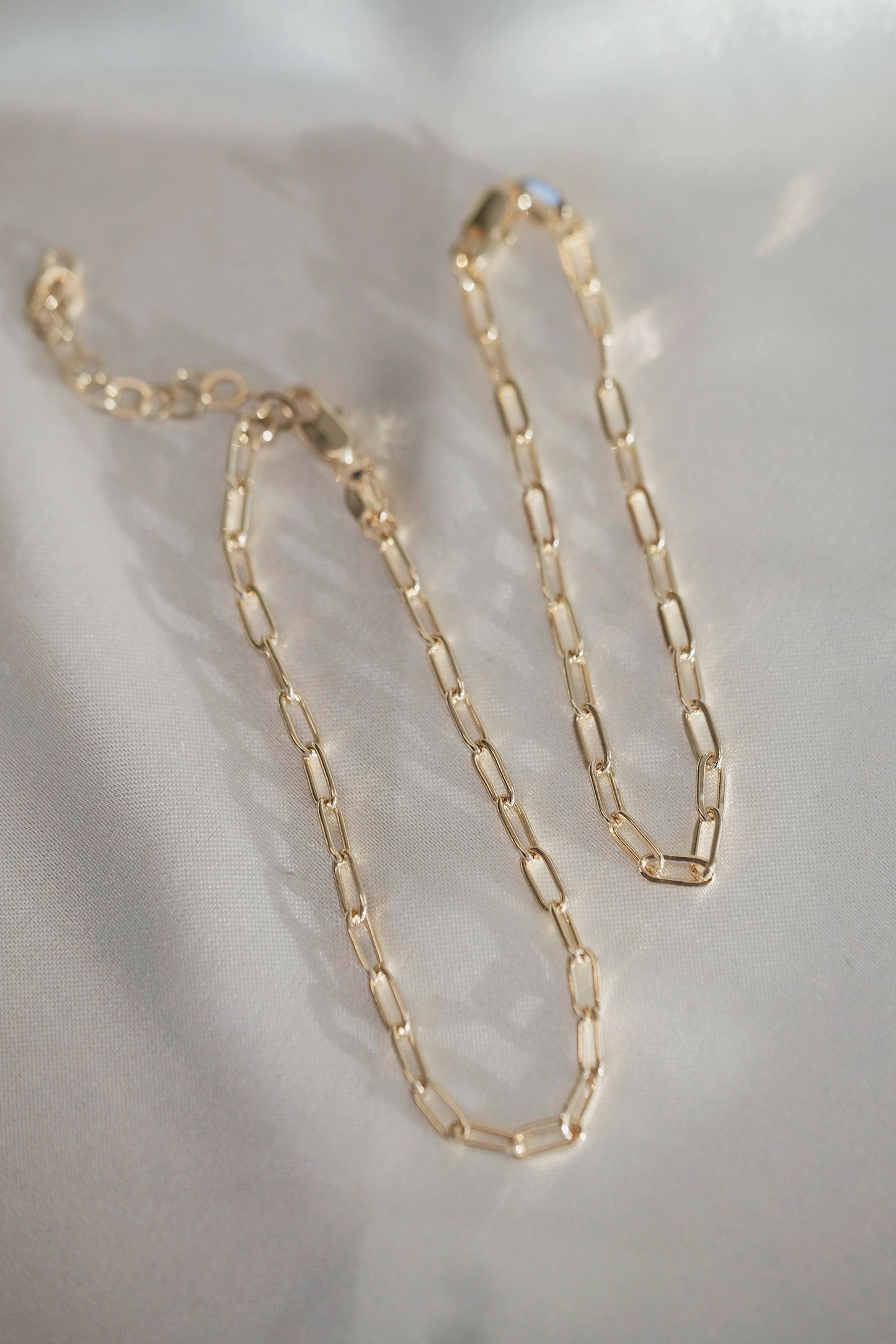 Paperclip Chain Bracelet - cream