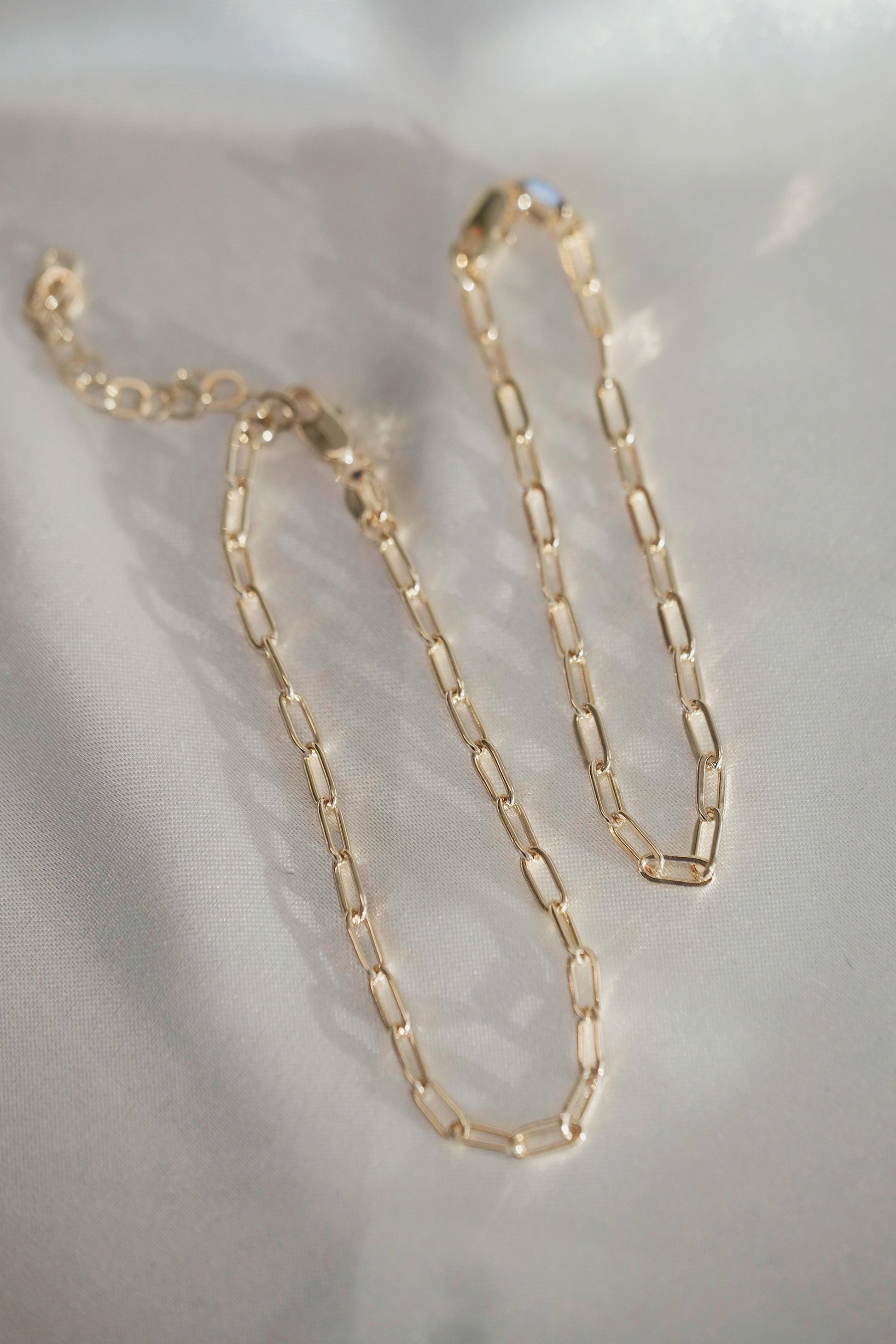 Paperclip Chain Bracelet - cream