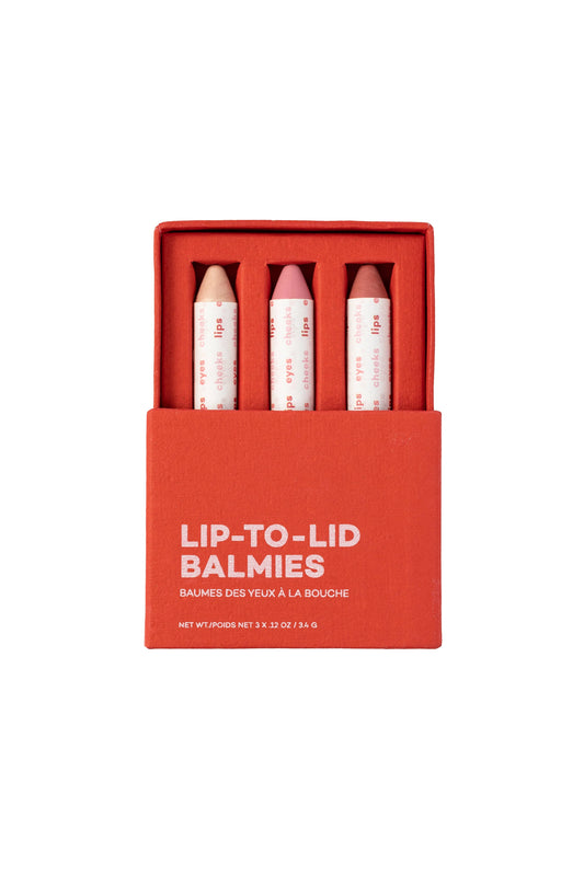 Cotton Candy Skies Balmie Trio for Eyes, Lips, Cheeks, Zero Waste Multi-Use Crayon