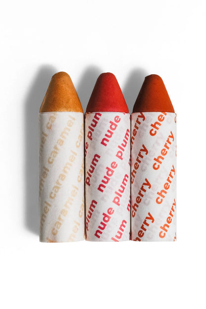 Of the Earth Balmie Trio for Eyes, Lips, Cheeks, Zero Waste Multi-Use Crayon