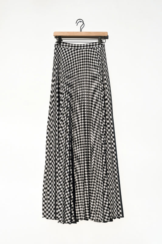 Black & White Gingham Maxi Skirt US 4