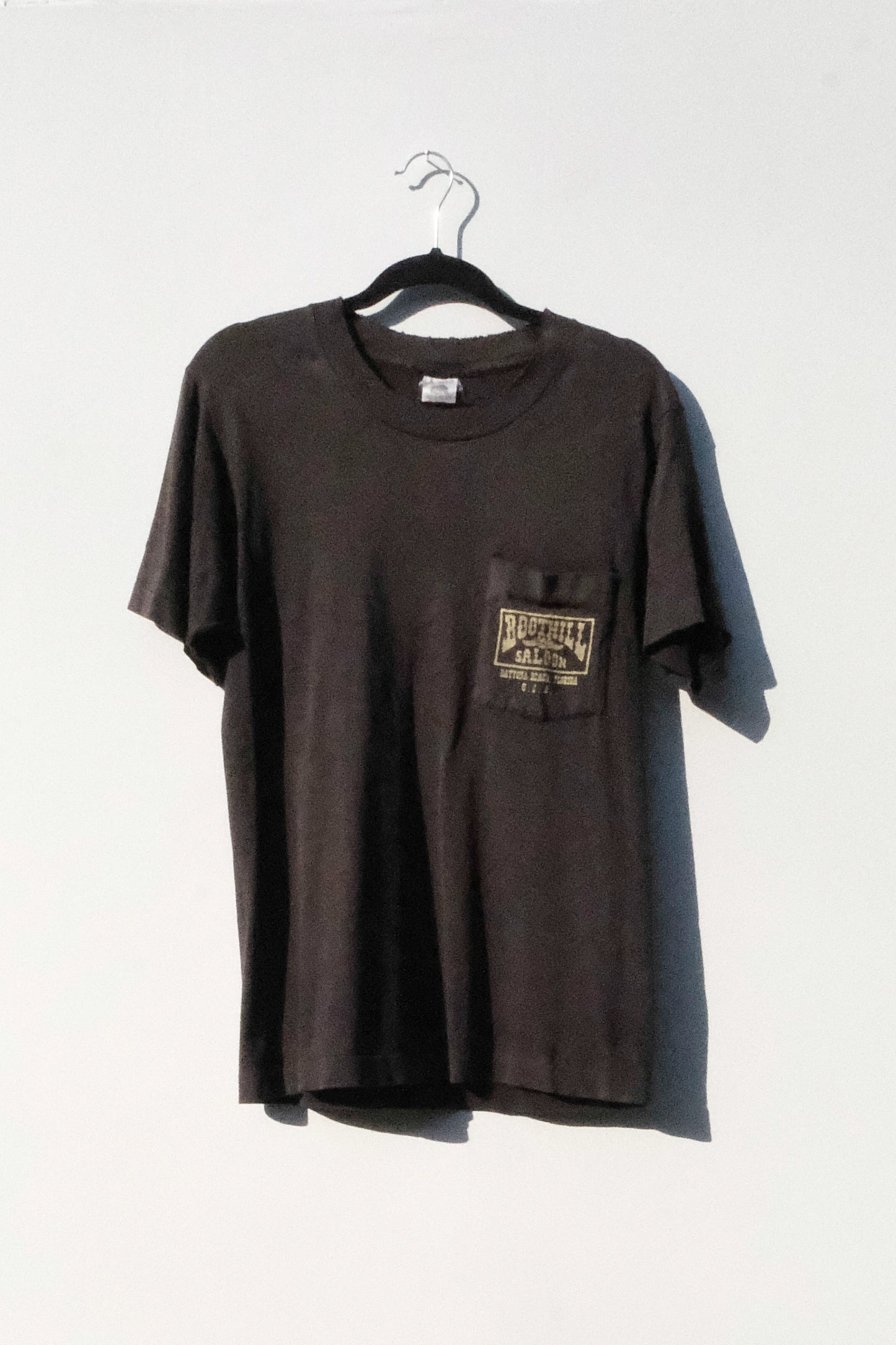 Boothill Saloon Vintage Black T-Shirt US 6, 90's Western Americana Distressed