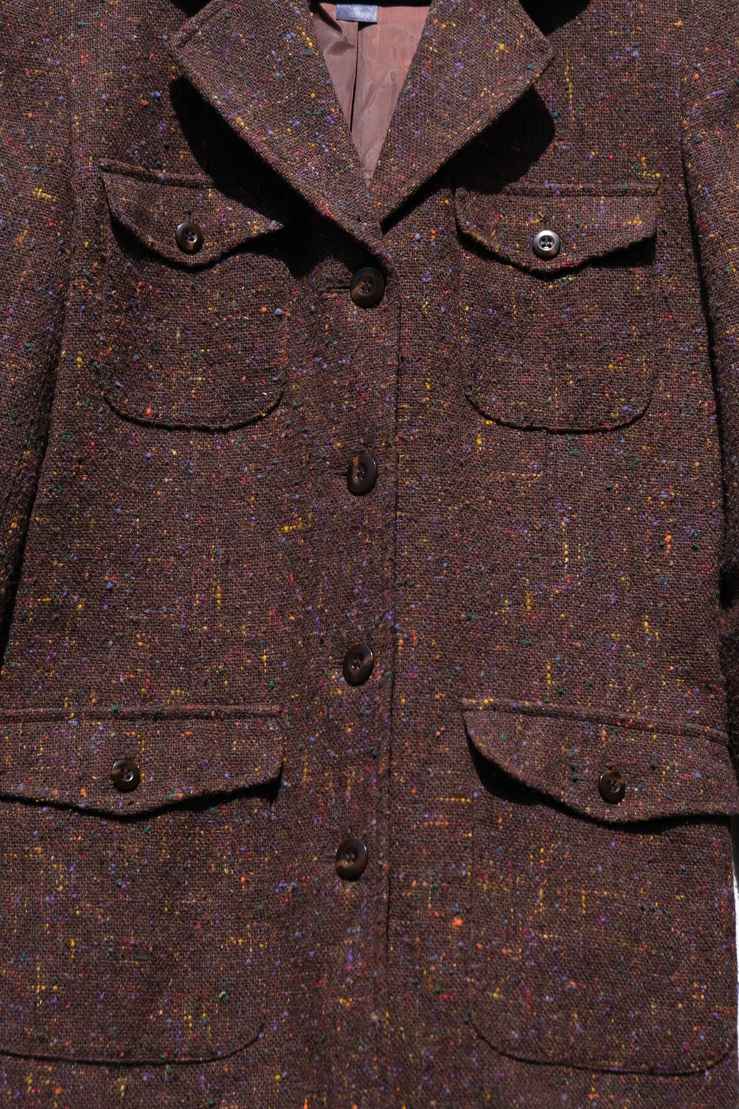 Liz Claiborne Brown Speckled Tweed Jacket US 6, 90's