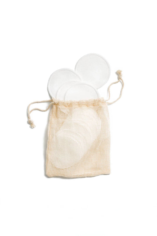 15 Reusable Large 3" Cotton Makeup Remover Pads + Laundry Bag