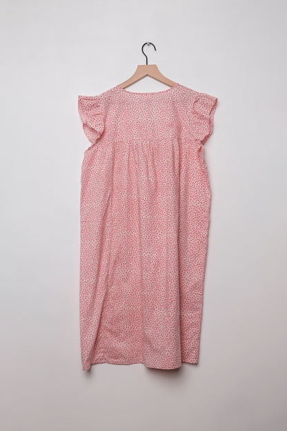 Pink Floral Cottagecore Nightgown Dress US 6 S/M 90's Easy Living