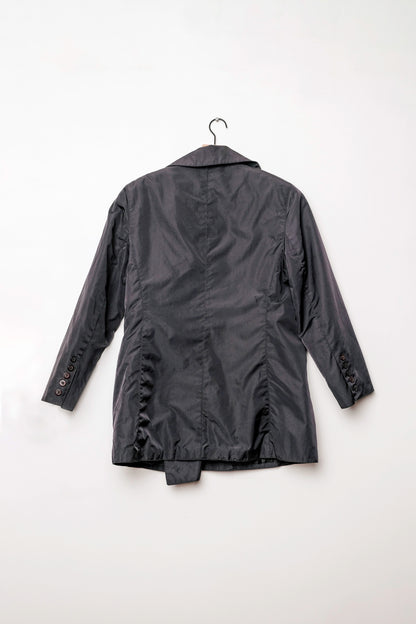 Express Black Double Breasted Jacket Small, 90's Menswear Water Resistant