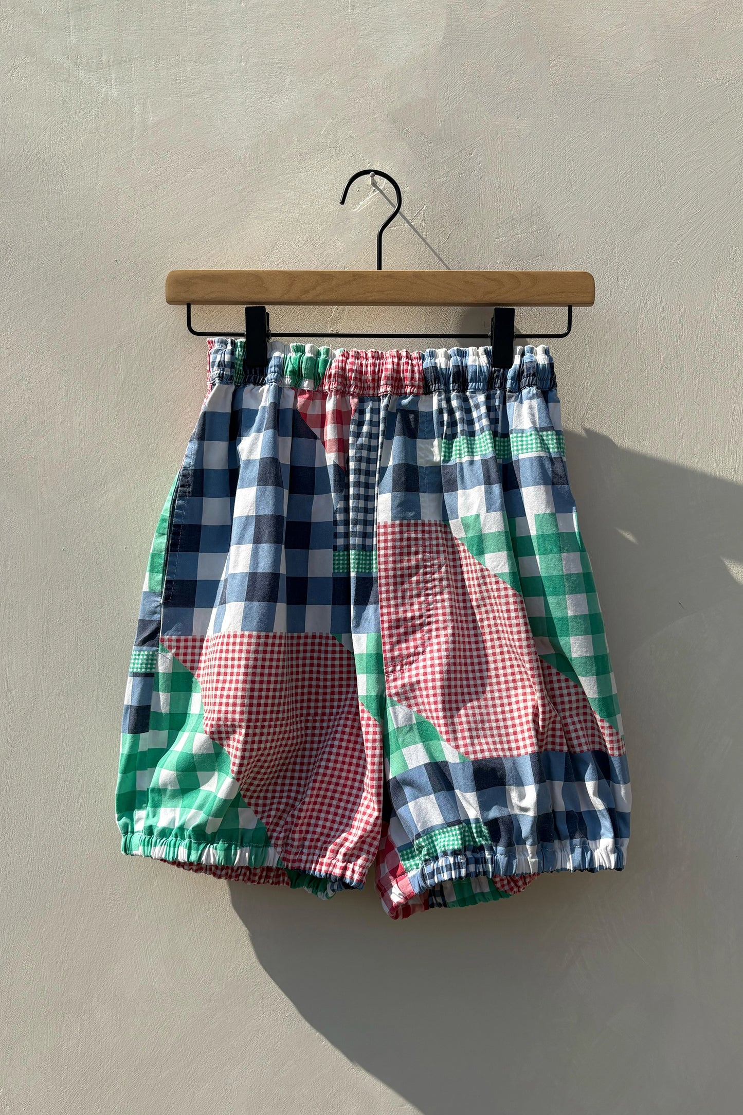 Gingham Patchwork Bloomers Shorts Cottagecore Red Blue Green US 6 S/M 90s