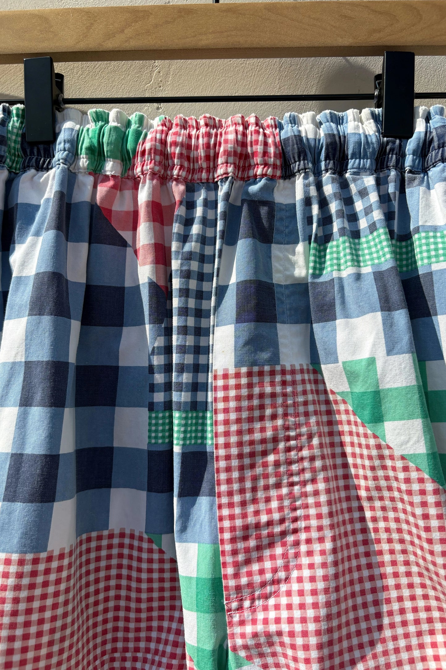 Gingham Patchwork Bloomers Shorts Cottagecore Red Blue Green US 6 S/M 90s