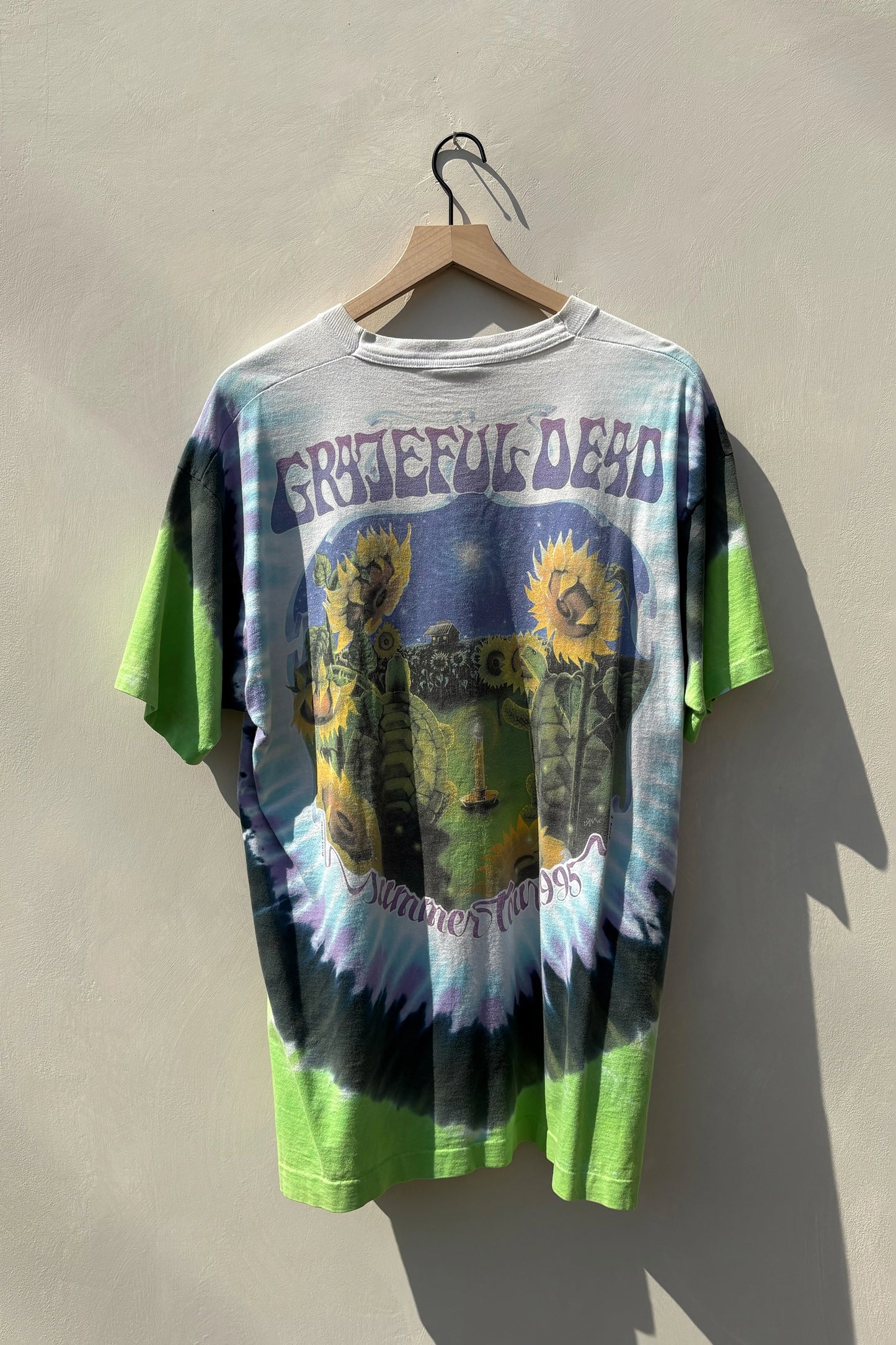 1995 Grateful Dead T-Shirt Turtles Summer Tour Turtle Terrapin AOP Liquid Blue XL