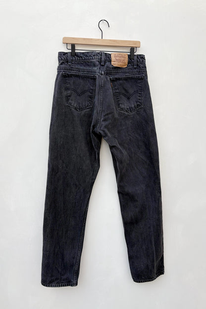 Vintage Levi's 505 Straight Leg Jeans 36x32 (33x32 Actual) Black 90's Orange Tab Denim