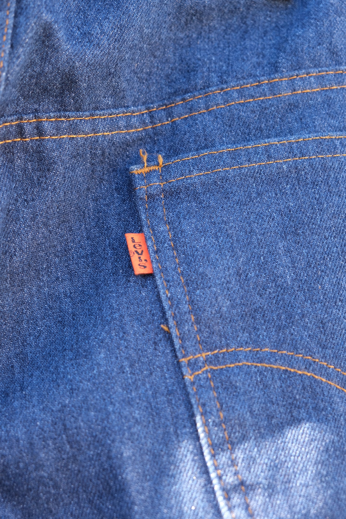 1970s Levi's Orange Tab Jeans, Men's 36x30, Medium Blue, Straight Leg