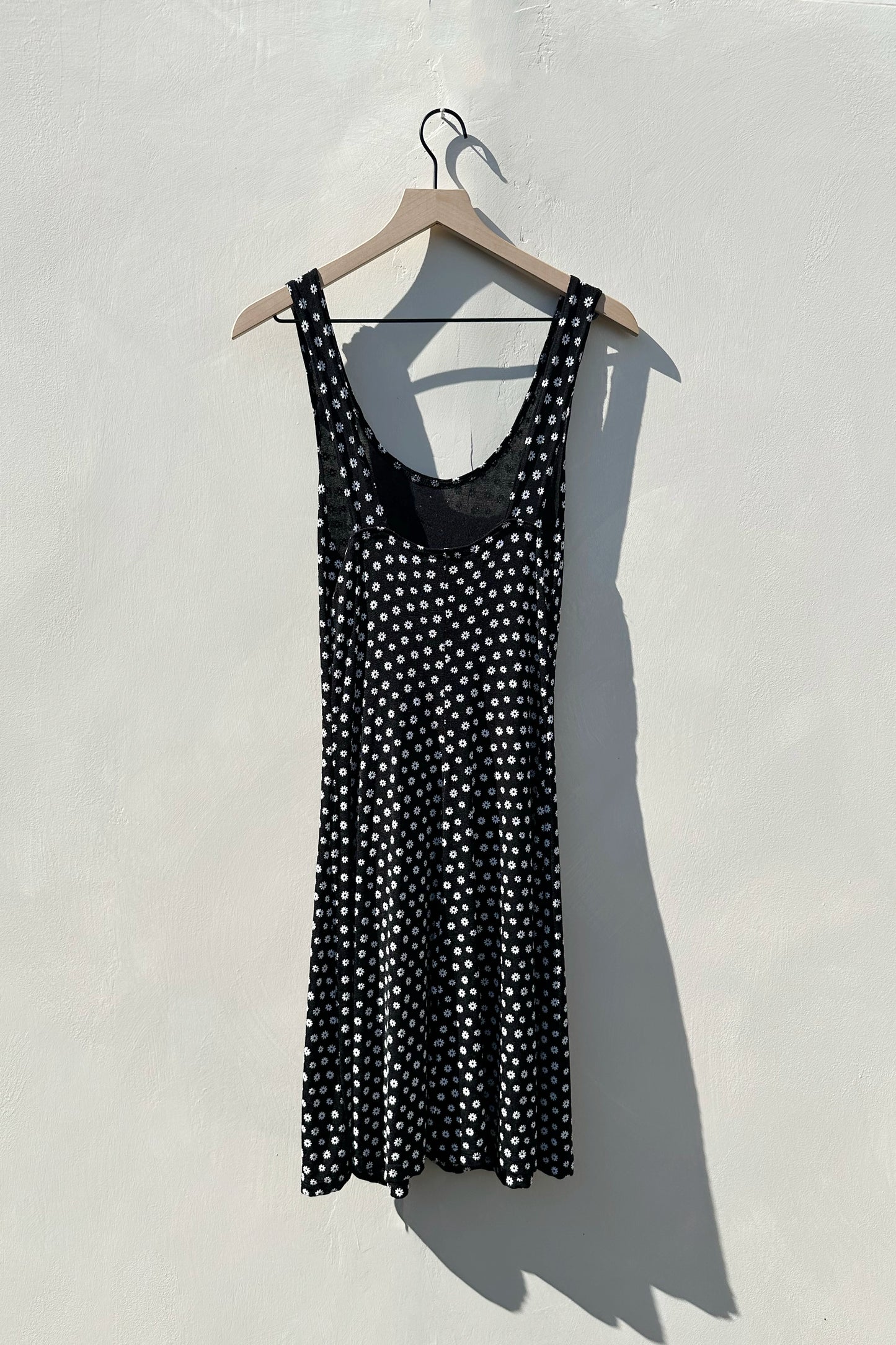 90's Black Stretch White Daisy Dress Maurices, US 8 M