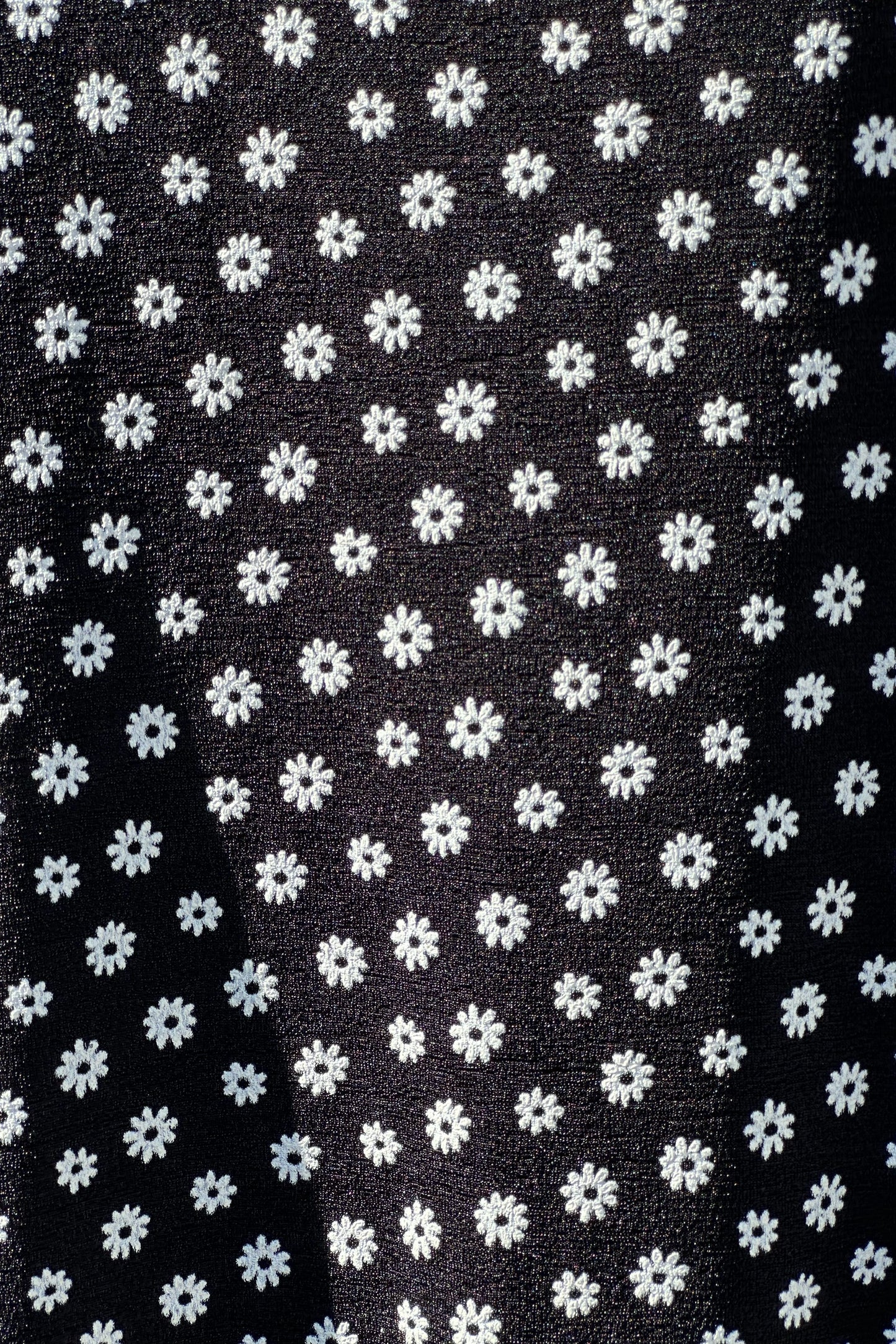 90's Black Stretch White Daisy Dress Maurices, US 8 M