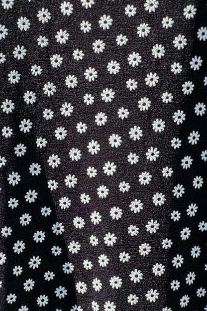 90's Black Stretch White Daisy Dress Maurices, US 8 M