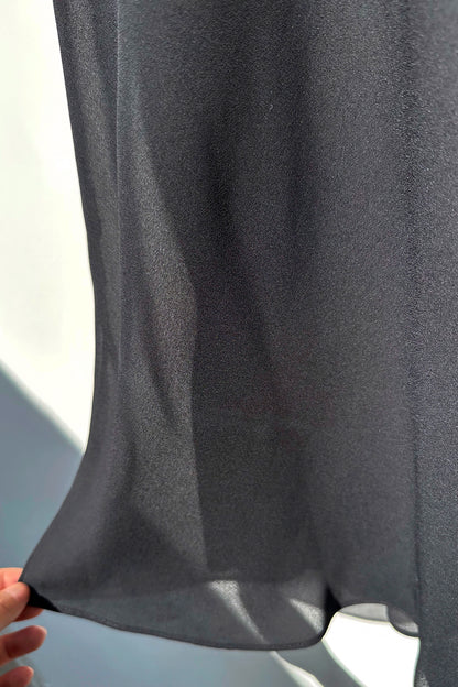 Cowl Neck Black Mini Dress US 2, 90's