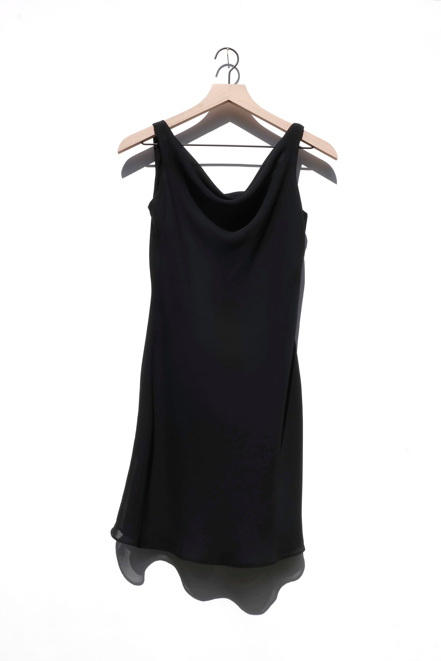 Cowl Neck Black Mini Dress, 90's
