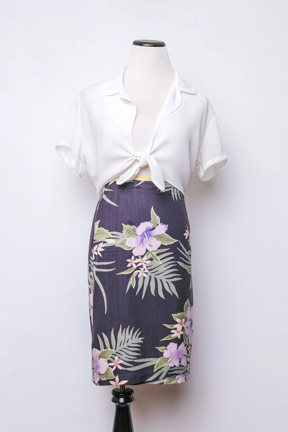 Tommy Bahama Hawaiian Silk Wrap Skirt Swim Coverup US 10, 90's