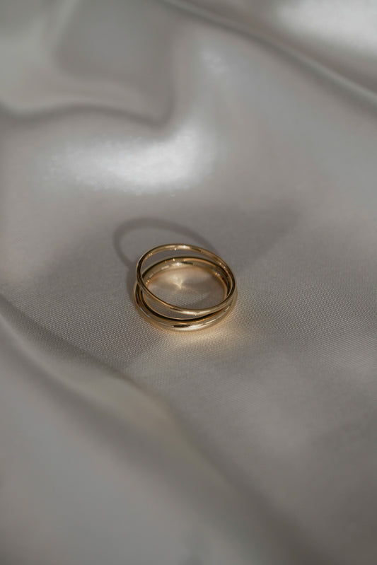 Double Band Ring - cream