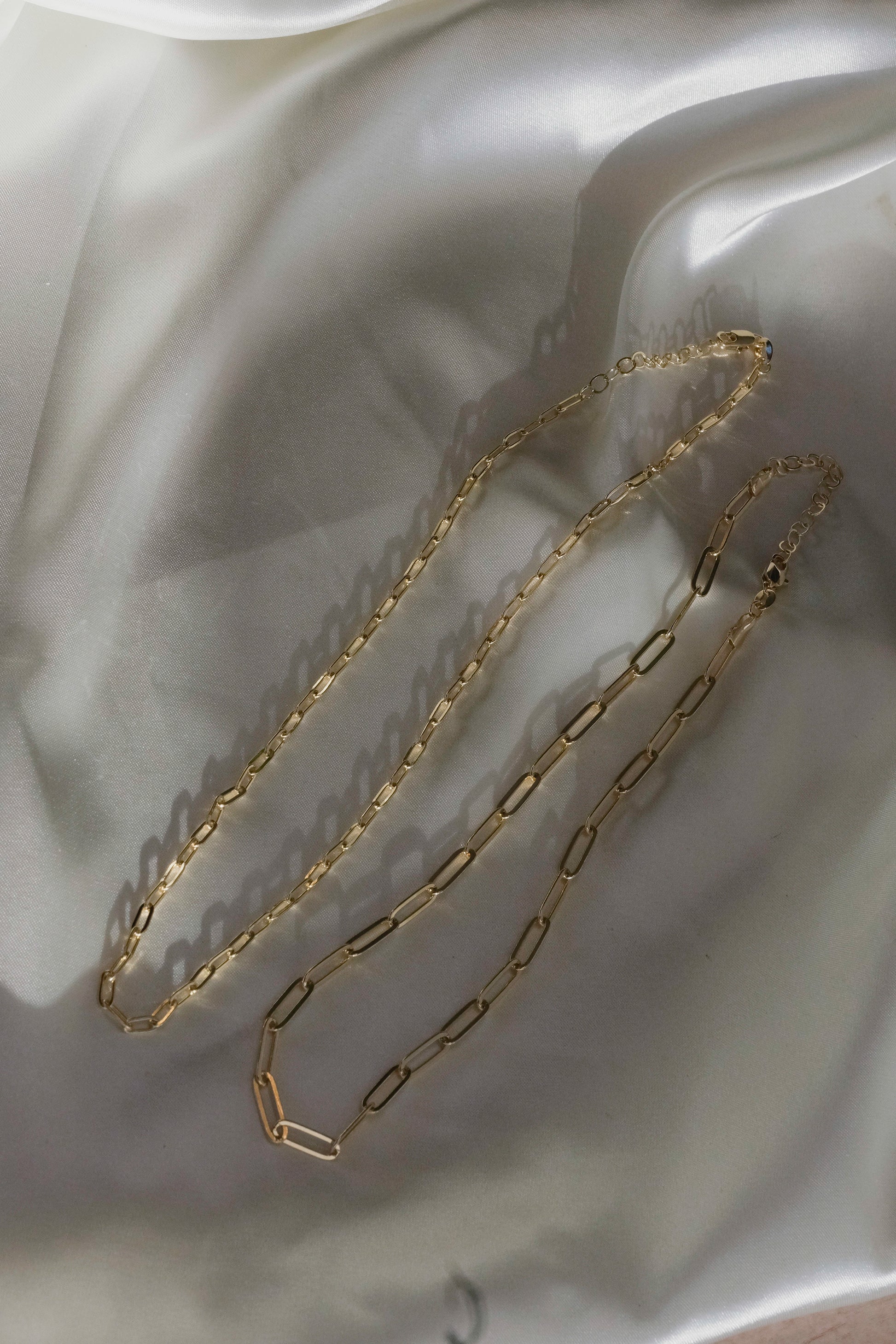 Paperclip Chain Necklace - cream